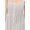 New Regular Daily Linen Look Woven Shirt Collar Strappy Sleeve Shirt Dress Midi Length Dress