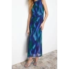 New Slim Casual Daily Tulle Knitted Crew Neck Sleeveless Sleeve Bodycone Maxi Length Dress
