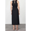New Regular Casual Daily Poplin Woven Crew Neck Sleeveless Sleeve Skater Midi Length Dress