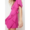 New Regular Casual Daily Aerobin Woven Double Breasted Short Sleeve Double Breasted Mini Length Dress