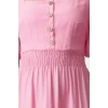 New Regular Casual Daily Terrycotton Woven Square Neck Short Sleeve Skater Maxi Length Dress