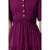 New Regular Casual Daily Terrycotton Woven Square Neck Short Sleeve Skater Maxi Length Dress
