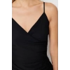 New Slim Day Night Tulle Knitted Double Breasted Strappy Sleeve Skirt Ruffle Mini Dress