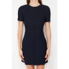 New Regular Day Night Finike Woven Crew Neck Short Sleeve Bodycon Mini Length Dress