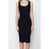 New Slim Casual Daily Regenerated Camisole Knitted Pool Neck Sleeveless Sleeve Bodycone Midi Length Dress