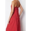 New Regular Day Night Shally Woven V Neck Strappy Sleeve A-Line Maxi Length Dress