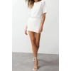 New Regular Casual Daily Lycra Pes Fabric Knitted Crew Neck Short Sleeve Bodycon Mini Length Dress