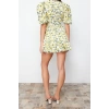 New Regular Day Night Moss Crepe Woven V Neck Short Sleeve Skater Mini Length Dress