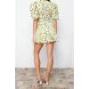 New Regular Day Night Moss Crepe Woven V Neck Short Sleeve Skater Mini Length Dress