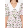 New Regular Day Night Moss Crepe Woven V Neck Short Sleeve Skater Mini Length Dress