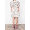 New Regular Day Night Moss Crepe Woven V Neck Short Sleeve Skater Mini Length Dress