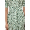 New Regular Casual Daily Terrycotton Woven V Neck Short Sleeve A-Line Midi Length Dress