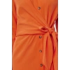 New Regular Casual Daily Lilyum Woven Shirt Collar Long Sleeve Shirt Dress Midi Length Dress