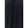 Mens Fashion Long Sleeve Woven Black Regular Fit Fit Open Collar Summer Linen Look Plus Size Shirt
