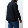 Mens Fashion Long Sleeve Woven Black Regular Fit Fit Open Collar Summer Linen Look Plus Size Shirt
