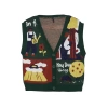 Women Fashion Stylish Regular V Neck Regular Buttoned Knitwear Vest