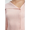 Women Fashion Stylish Regular Asymmetric Collar Slim Premium Yarn Knitwear Cardigan