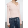 Women Fashion Stylish Regular Asymmetric Collar Slim Premium Yarn Knitwear Cardigan
