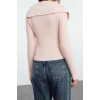 Women Fashion Stylish Regular Asymmetric Collar Slim Premium Yarn Knitwear Cardigan