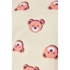 Plus Size Womens Cotton Crew Neck Short Sleeve Teddy Bear Patterned Knitted Pajama Set