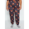 Plus Size Womens Cotton Crew Neck Short Sleeve Teddy Bear Patterned Knitted Pajama Set