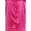 Womens Polyester Shirt Collar Long Sleeve Fuchsia Heart Patterned Satin Shirt-Pants Woven Pajama Set