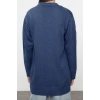 Womens Hijab Fashion Stylish Regular V Neck Long Sleeve Plain Heart Button Knitwear Cardigan