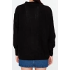 Women Fashion Stylish Regular V Neck Long Sleeve Hair Knit Wide Pattern Knitwear Cardigan