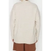 Women Fashion Stylish Regular Stand Collar Long Sleeve Plain Wide Pattern Soft Texture Basic Knitwear Sweater