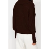 Women Fashion Stylish Regular Turn-down Collar Long Sleeve Plain Wide Pattern Turn-down Collar Zippered Knitwear Cardigan