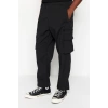 Mens New Fashion Plus Size Elastic Leg Regular Length Woven Jogger Technical Parachute Fabric Pants