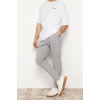 Mens New Fashion Straight Leg Regular Length Knitted Jogger Fit Waist Lace-Up Textured Knitted Casual Pants