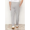 Mens New Fashion Straight Leg Regular Length Knitted Jogger Fit Waist Lace-Up Textured Knitted Casual Pants