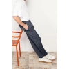 Mens New Fashion Straight Leg Regular Length Knitted Jogger Fit Waist Lace-Up Textured Knitted Casual Pants