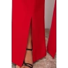 Kadın Yeni Moda Büyük Beden İspanyol Paça Uzun Boy Dokuma Paçası Yırtmaçlı Geniş Paça Kumaş Pantolon