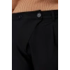 Kadın Büyük Beden Geniş Paça Uzun Boy Dokuma Çift Düğmeli Asimetrik Patlı Bol Paça Kumaş Pantolon