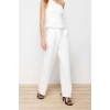 Womens New Fashion Straight Leg Regular Length Woven Wide Leg High Waist Wide Leg Trousers