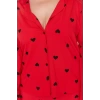 Womens Fashion Stylish Plus Size Shirt Collar Wide Leg Long Sleeve Cherry Heart Knitted Pajama Set