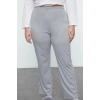 Women Fashion Stylish Plus Size Crew Neck Tube Leg Long Sleeve Tweety Knitted Pajama Set