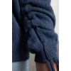 Women Fashion Stylish Plus Size V Neck Gathered/Ruffle Sleeve Regular Sleeves Gathered Detail Knitwear Sweater