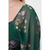 Women Fashion Stylish Plus Size Mini Length Square Neck Relaxed Chiffon Woven Plus Size Dress
