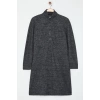 Women Fashion Stylish Plus Size Mini Length Stand Collar Relaxed Soft Knitted Plus Size Dress