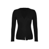 Women Fashion Stylish Plus Size V Neck Regular Sleeve Knitted Sweater with Front Knot Detail