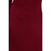 Kadın Moda Şık Büyük Beden Midi Boy Bisiklet Yaka Fitted Bordo Fitilli Triko Elbise