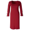 Women Fashion Stylish Plus Size Midi Length Square Neck Fitted Premium Slit Knitted Plus Size Dress