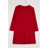 Womens Fashion Plus Size Mini Length Crew Neck Fitted Basic Hidden Zipper Woven Plus Size Dress