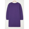Women Fashion Stylish Plus Size Midi Length Crew Neck Relaxed 2 Yarn Non-raised Knitted Plus Size Dress