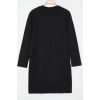 Womens Plus Size Mini Length Crew Neck Fitted Body-Smoothing Ribbed Winter Knitted Plus Size Dress
