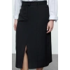 Kadın Moda Stil Maxi Astarsız Dokuma Büyük Beden Maxi Yırtmaçlı Dokuma Etek