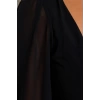 Women Fashion Stylish Plus Size Mini Length Square Neck Fitted Woven Chiffon Dress